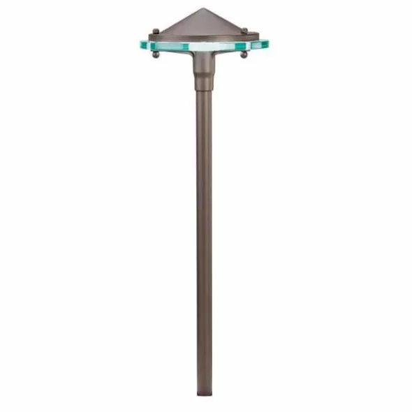 Path Light, 2.3 W Wedge S8 3156K LED Textured Architectural Bronze Aluminum 7" x 22"