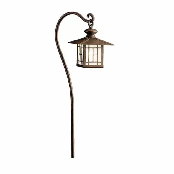 Path Light, 2.3 W Wedge S8 3155K LED Patina Bronze Brass