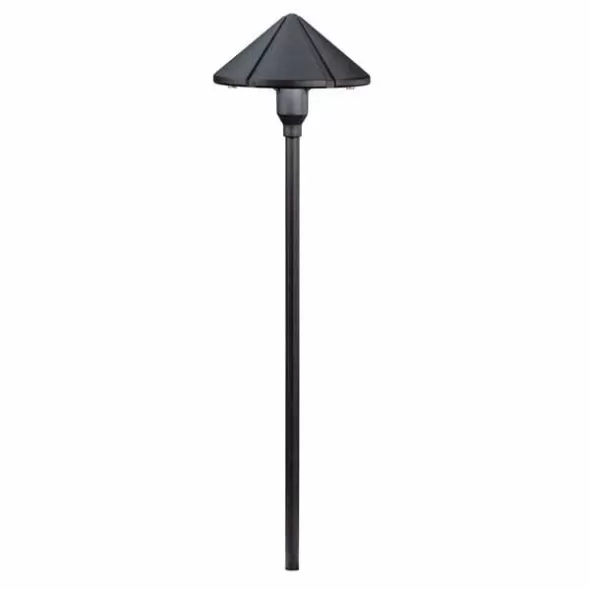 Path Light, 2.3 W Wedge S8 3156K LED Textured Black Aluminum