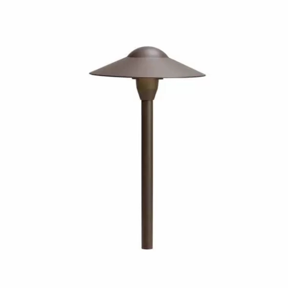 Path Light, 2.3 W Wedge T5 LED/Incandescent Textured Architectural Bronze Aluminum Short Stem