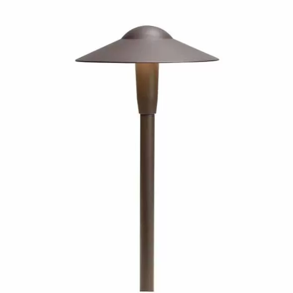 4.3 W 3000K Integrated LED Textured Architectural Bronze Aluminum Short Dome Path Light | KIC15811AZT30R
