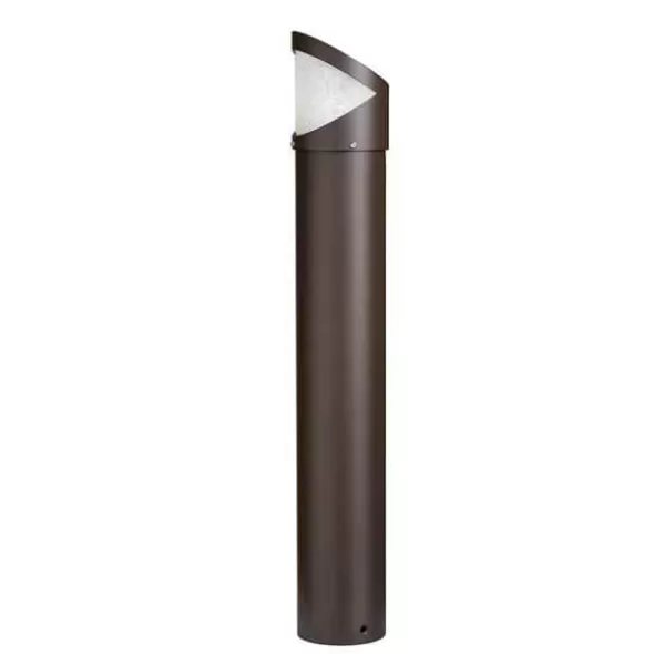 3.57 W 2800K LED Textured Architectural Bronze Aluminum Side Throw Bollard Light | KIC16132AZT28
