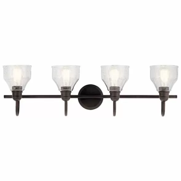300 W Medium A19 Incandescent Olde Bronze Steel Vanity Light | KIC45974OZ
