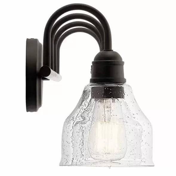 300 W Medium A19 Incandescent Olde Bronze Steel Vanity Light | KIC45974OZ