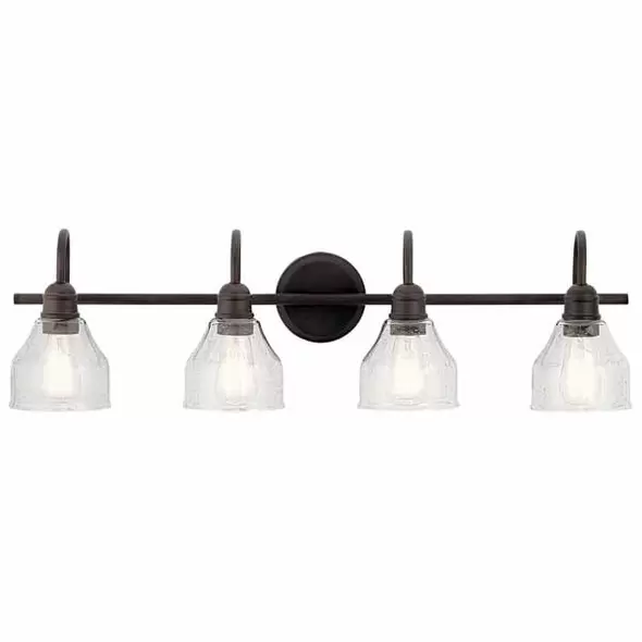 300 W Medium A19 Incandescent Olde Bronze Steel Vanity Light | KIC45974OZ