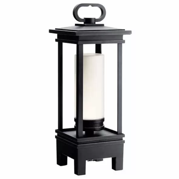 7 W 3000K Integrated LED Rubbed Bronze Aluminum Portable Bluetooth Lantern | KIC49473RZLED