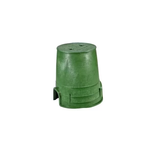 6" Round Green Box Irrigation Control Valve Pro with Overlapping Green Cover Valve Box | NDB208BC