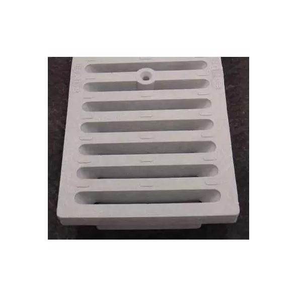 2' Rectangular Light Gray Flat Channel Grate | NDD661LG