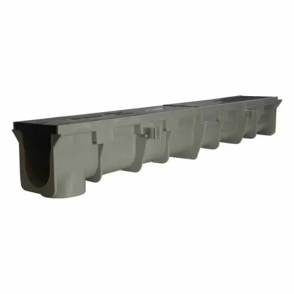 48" X 10" X 5 - 5.34" Light Gray Channel Drain Section |  DS-094