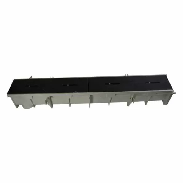 48" x 10" x 6.35 - 6.69" Light Gray Channel Drain Section | NDDDS098