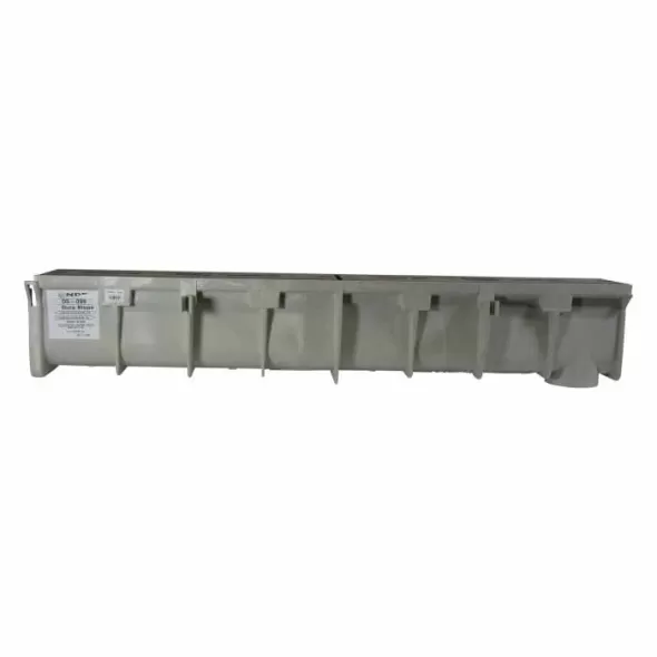 48" x 10" x 6.69 - 7.02" Light Gray Channel Drain Section | NDDDS099