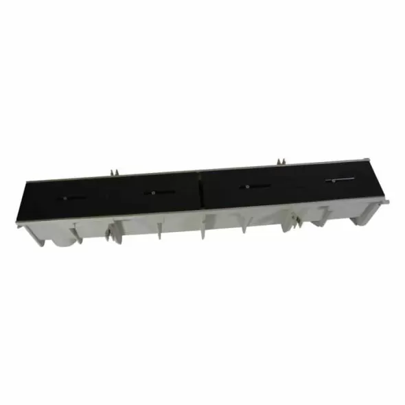48" x 10" x 7.36 - 7.69" Light Gray Channel Drain Section | NDDDS101