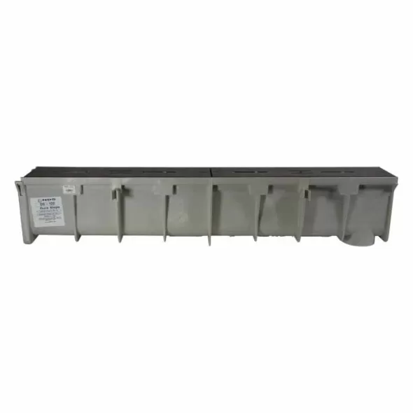 48" x 10" x 7.69 - 8.03" Light Gray Channel Drain Section | NDDDS102