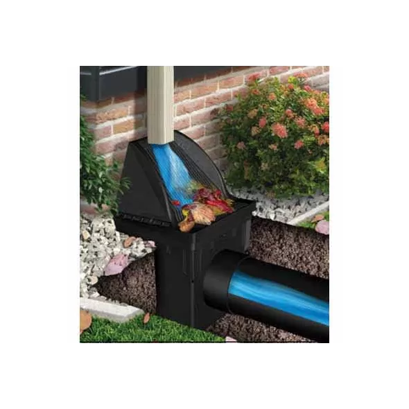 12" x 12" Black Catch Basin Downspout Defender Defender | NDS1200DSG