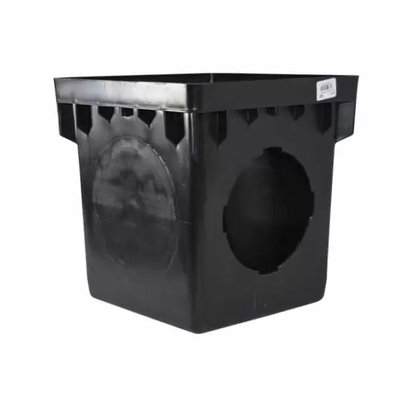 NDS Catch Basin, 12" X 12" Square 2-Outlet Black | 1200