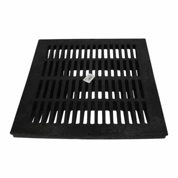 18" x 18" Square Black Catch Basin Flat Drain Grate | NDS1811