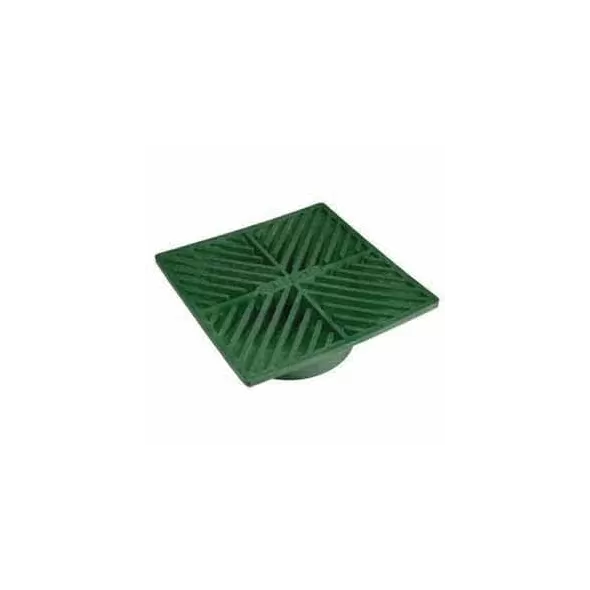 6" x 6" Square Green Flat Drain Grate | NDS5