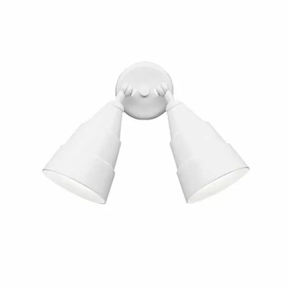150 W Medium PAR38 Incandescent White Aluminum Wall Light | KIC6052WH