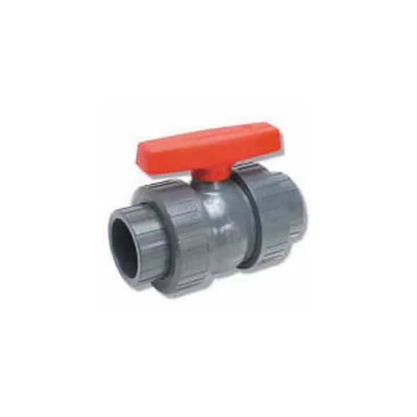 2" NPT Gray PVC 150 psi True Union Ball Valve | MAT772ST08
