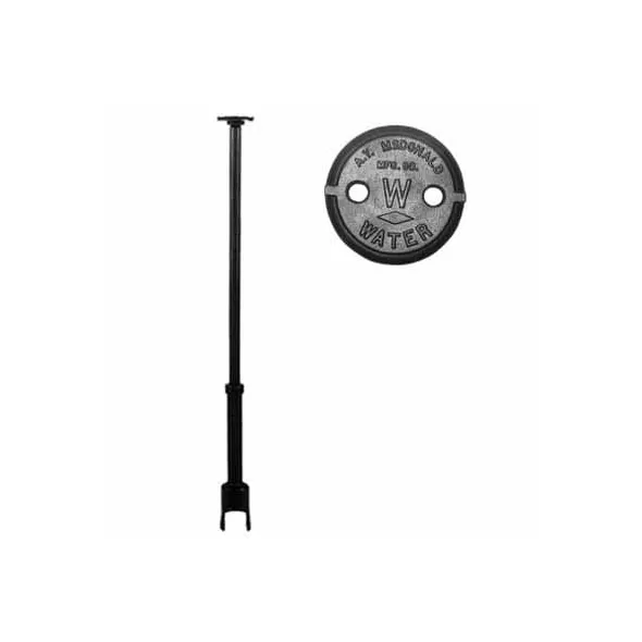 5' Round Black Dip 5601 Arch Pattern with Rod Curb Box | MCD56015