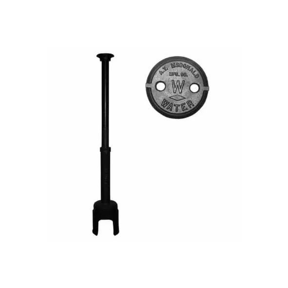6' Round Black Dip 563 Arch Pattern with Rod Curb Box | MCD56036