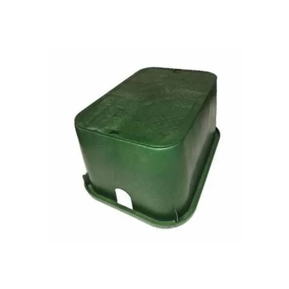 13" x 20" Rectangular Green Box Irrigation Control Valve Standard Jumbo with Overlapping Green Cover Standard Series Valve Box | NDB118BC