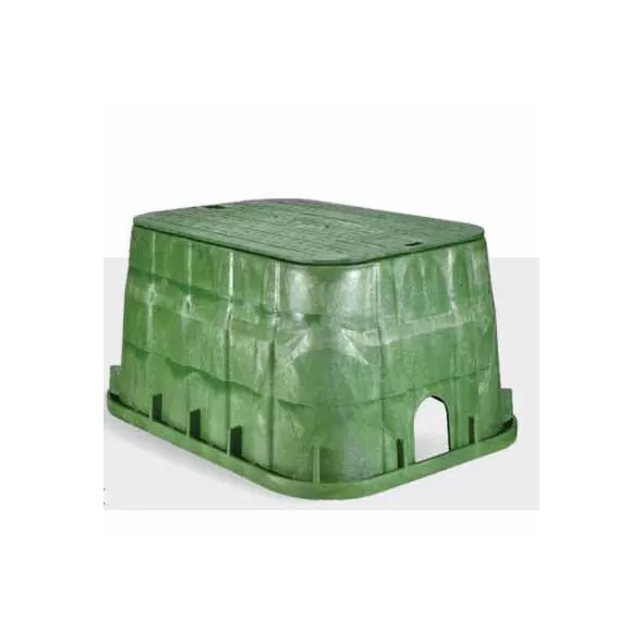 NDS Valve Box, 13" X 20" Rectangular Green Box Irrigation Control Valve Jumbo | 318BC