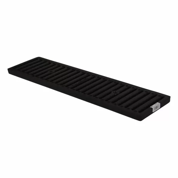 2' Rectangular Cast Iron Black Flat Channel Drain Grate | NDDDS231