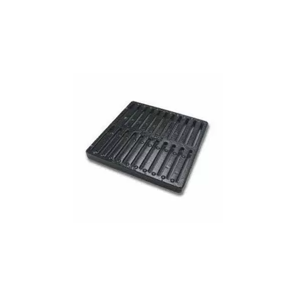 12" x 12" Square Cast Iron Black Catch Basin Flat Drain Grate | NDS1213