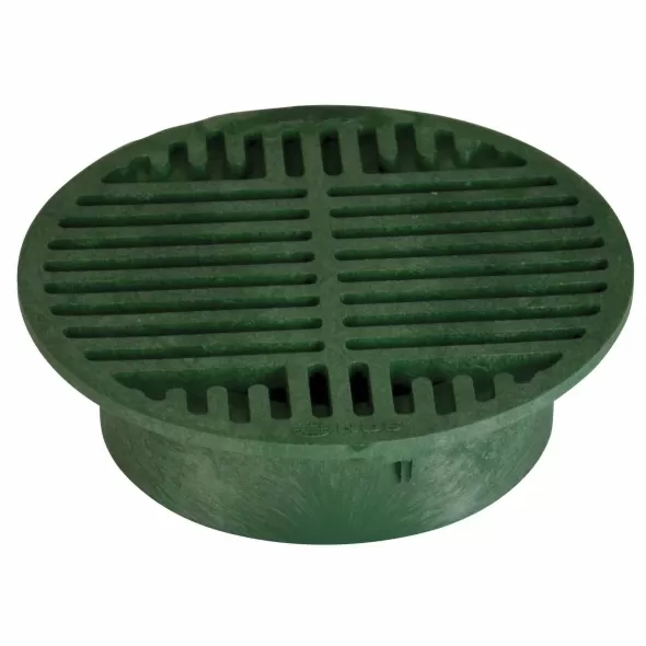 8" Round Green Flat Drain Grate |  20