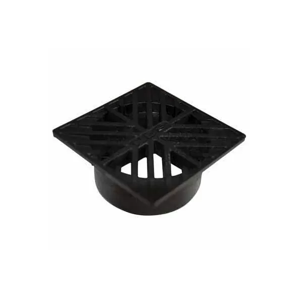 4" Nds 4' Square Black Grate Fits 3" Pipe | 2