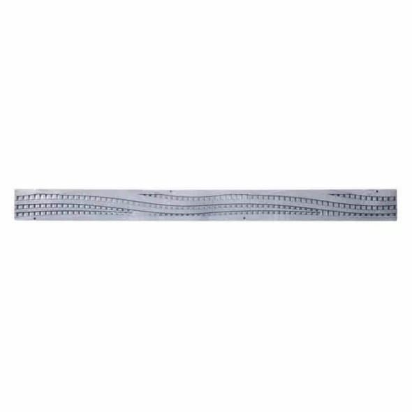 3' Rectangular Gray Decorative Mini Channel Wave Grate | NDS555GY