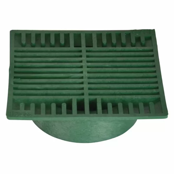 8" x 8" Square Green Flat Drain Grate | NDS882