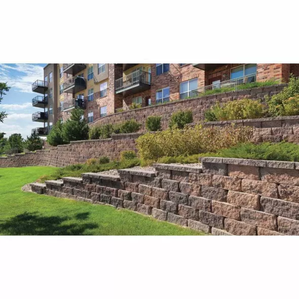 12" x 18" x 8" Antique Pewter Structural Regal Stone Pro Retaining Wall | PAV81801