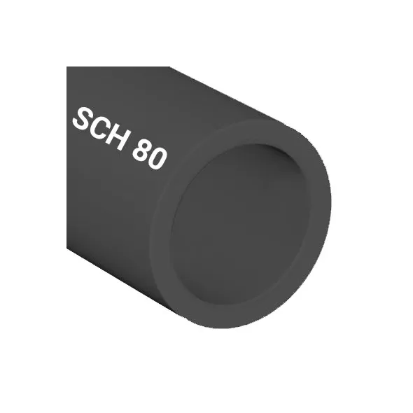 1" x 20' Sch. 80 Plain End Dark Gray PVC Pipe