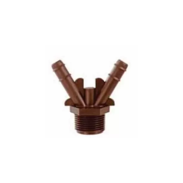 3/4" Insert x MPT 2-Way For 12 mm 0.426" Techline EZ Dripline V-Adapter | NETT122W075MA