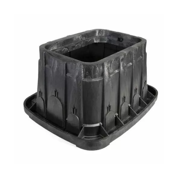 21.8" x 16.6" x 12" Rectangular Black Body Standard Valve Box Body Only | RBBVBSTDB