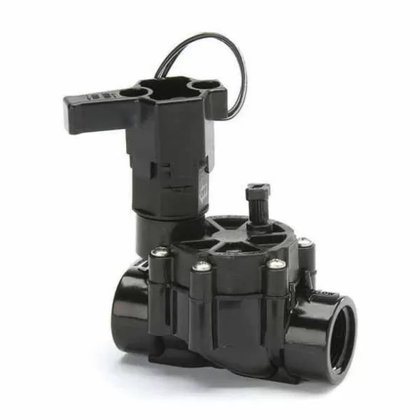 1" FNPT Black Heavy-Duty Plastic 15 - 150 psi DVA Series Automatic In-Line Angle Valve | RBL100DVA