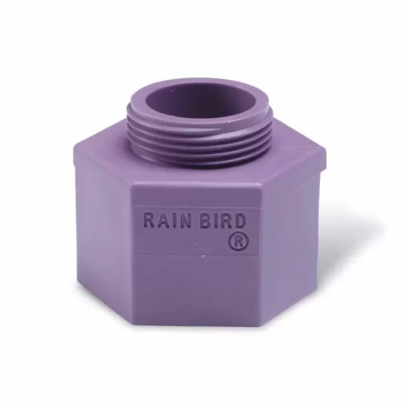 1/2" FNPT x Nozzle Thread Purple Plastic PA8SNP Series with Screen Non-Potable For 1/2" MPT Threaded Risers Shrub Adapter | RBLPA8SNP