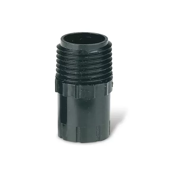 1/2" Nozzle Thread x MNPT Thermoplastic PA80 Series For 1/2" FPT Bubbler or Spray Nozzle Adapter | RBLPA80