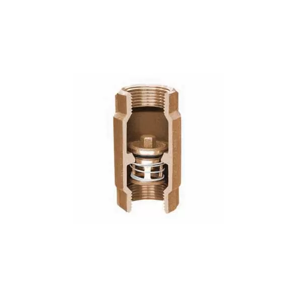 1-1/4" FNPT Lead-Free Silicon Bronze Cast 400 psi 2500 SB Series Stemless Spring Check Valve | SIM2514SB