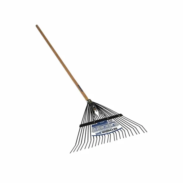 54" Hardwood Handle 24" Blade Spring 24 Tine Heavy-Duty Brace Rake | STR40912