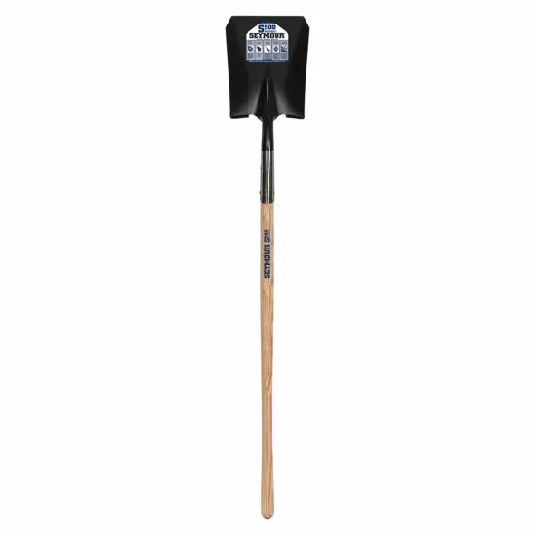 9.5" x 11.5" Steel Blade 14 ga Precision Lathe Turned American Ash Wood Handle SquareClosed Back Point Shovel | STR49345