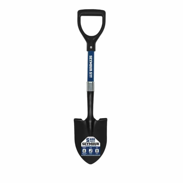 6" x 8" Blade Professional Grade Fiberglass Handle Round Forward Turned Step Point Shovel | STR49352