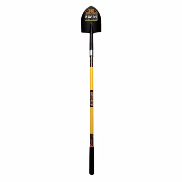7.5 x 9.5" Blade 10 ga Premium Solid Fiberglass Handle Closed Back Irrigation Shovel | STR49585
