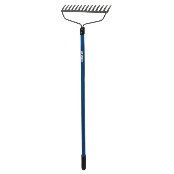 60" Fiberglass Handle 15" Blade with Cushion Grip 14 Tine Bow Rake | STRBR40