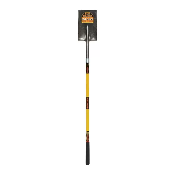 7.5" x 12" Blade 14 ga Premium Fiberglass Handle Garden Rear Rolled Step Spade Shovel | STRS705