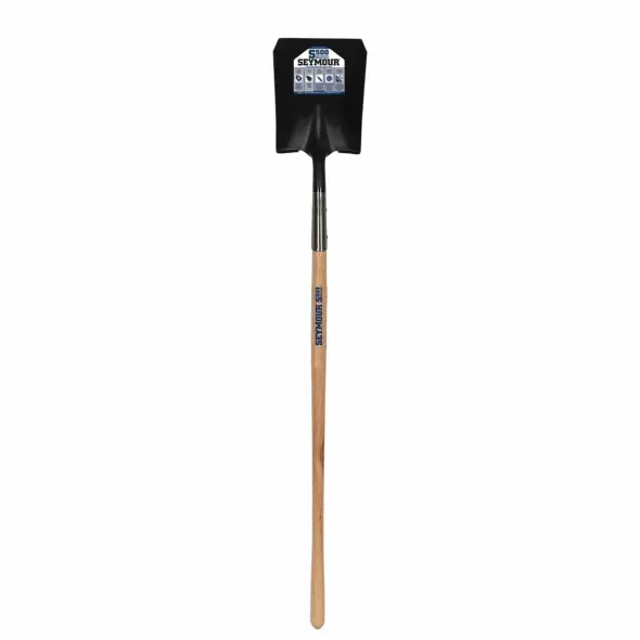 9.5" x 11.5" Steel Blade 14 ga Precision Lathe Turned American Ash Wood Handle SquareFront Turn Step Point Shovel | STRSVLS31