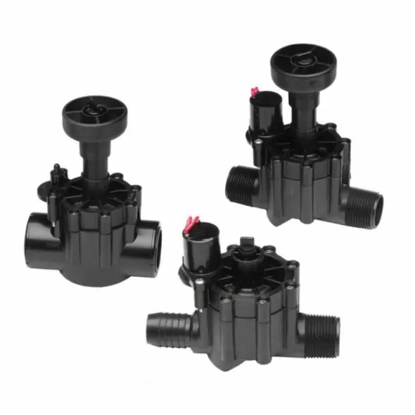 1" MNPT x Insert Barb Black Glass-Filled Zytel 20 - 150 psi 254 Series Straight Electric In-Line with Flow Control Globe Valve | TOL2541604