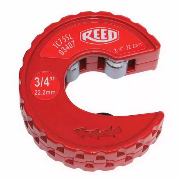 3/4" Red Spring Loaded Low Clearance For Cutting Copper L&M; CTS CPVC Tubing Cutter | REETC75SL